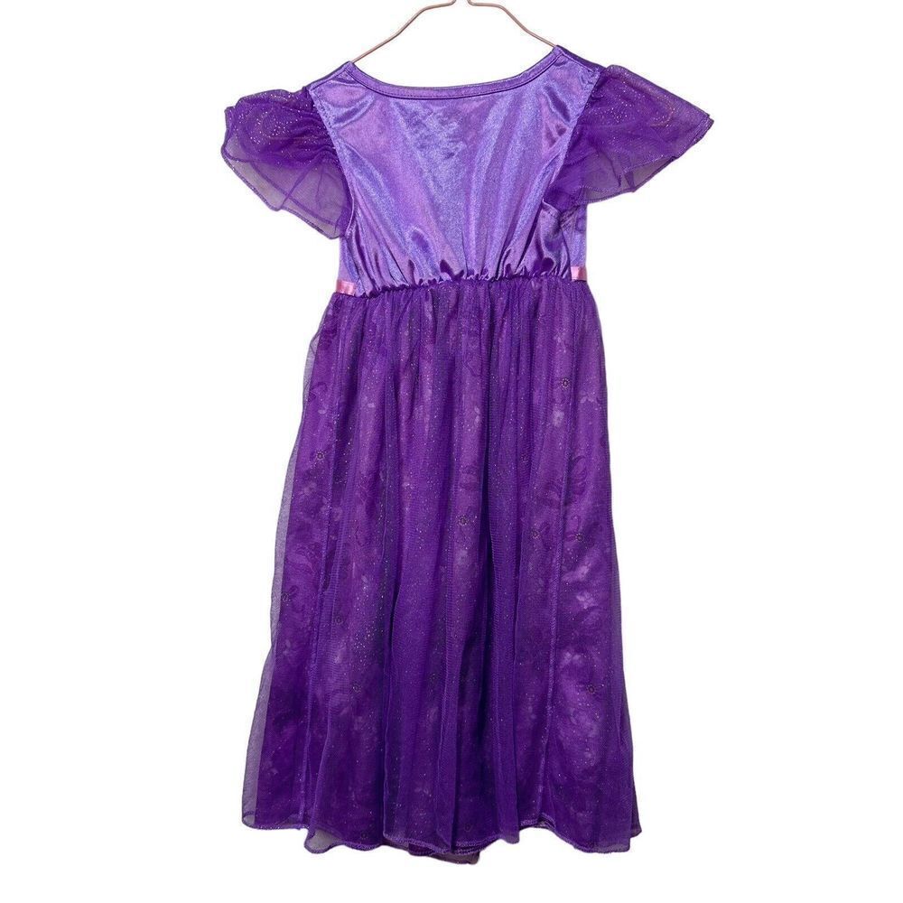 Disney Rapunzel Tangled Princess Sz 2t Nightgown Dress Purple Pink Frog Pajamas - Picture 2 of 5
